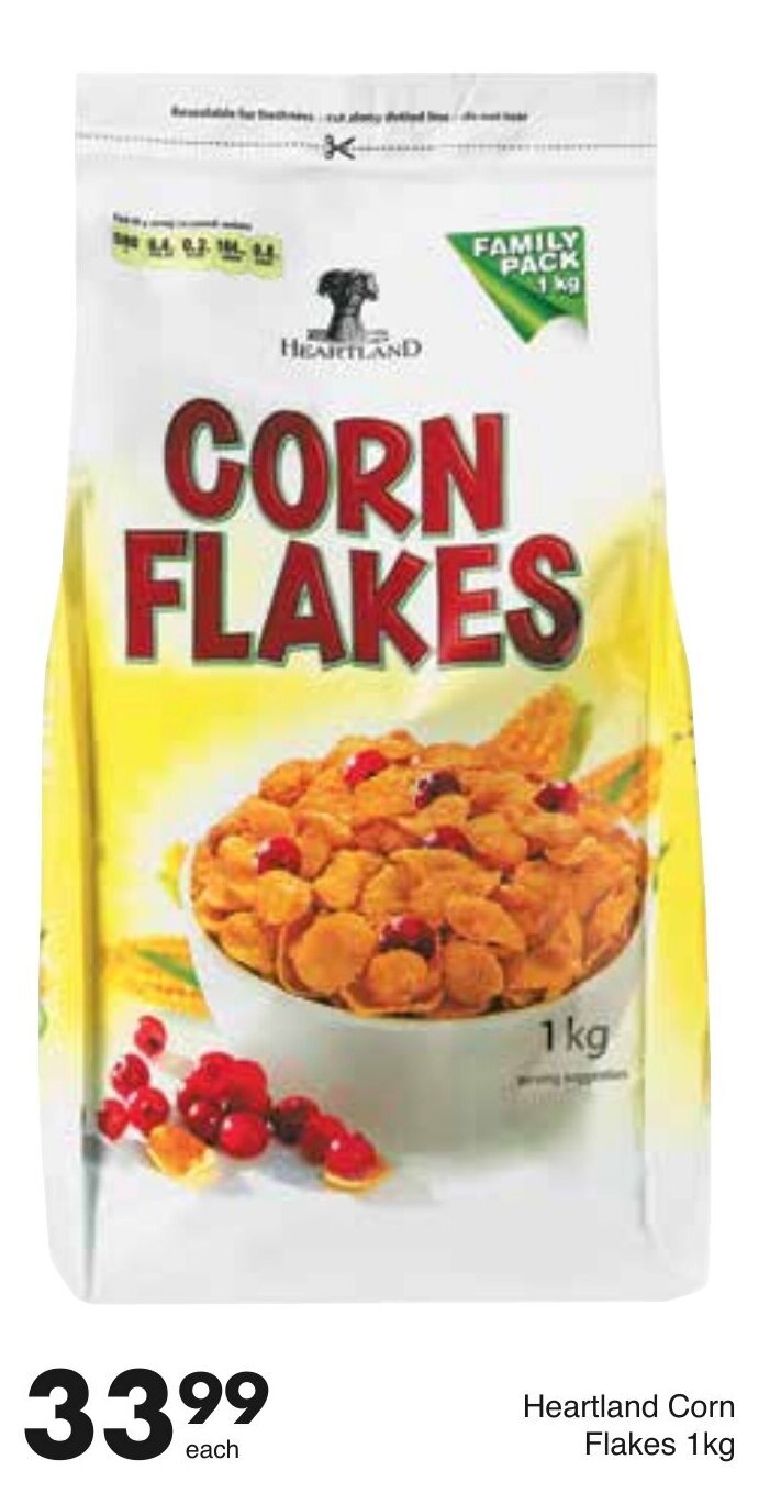 Heartland Corn Flakes 1kg offer at Save Hyper