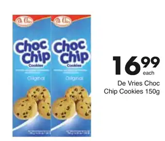Save Hyper De Vries Choc Chip Cookies Original 150g offer