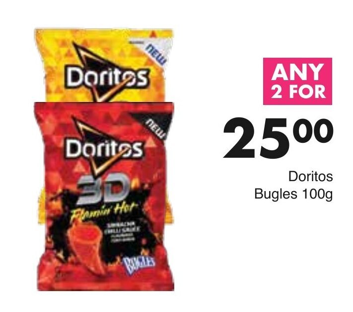 Doritos Bugles 2 x 100g offer at Save Hyper