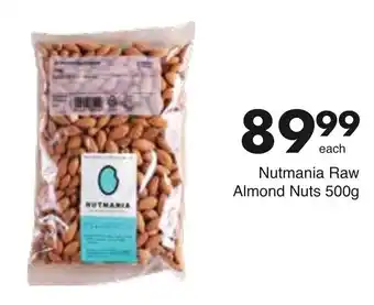 Save Hyper Nutmania Raw Almond Nuts 500g offer
