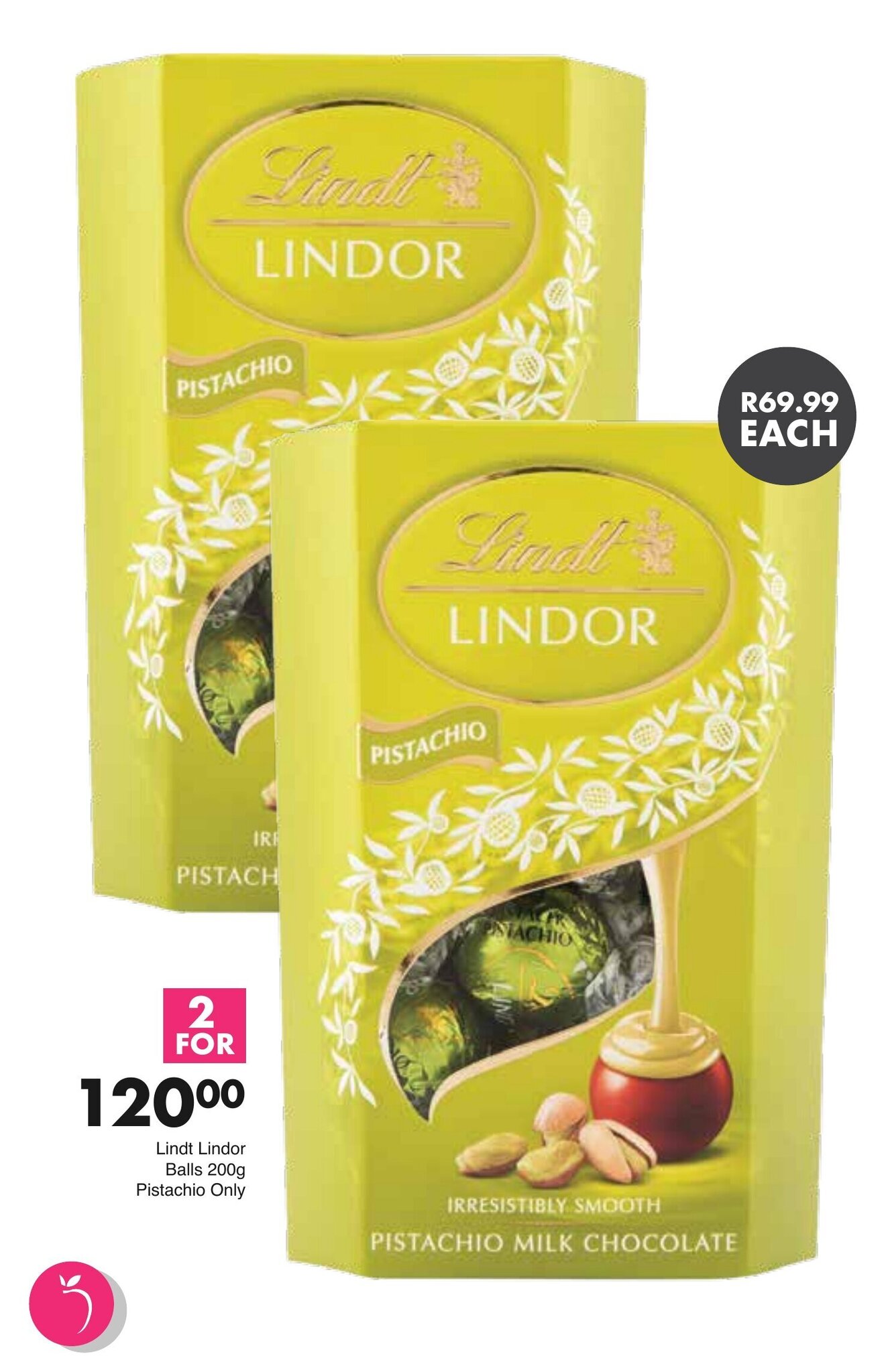 Lindt Lindor Pistachio Milk Chocolate 2's offer at Save Hyper
