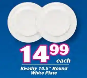 Kwality 10.5" Round White Plate