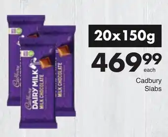 Save Hyper Cadbury Slabs 20 x 150g offer