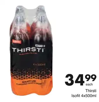 Save Hyper Isofit Thirsti Flavoured Sports Drink 4 x 500ml offer