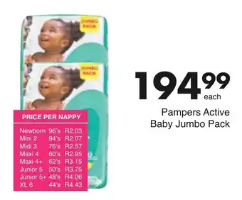 Pampers Active Baby Jumbo Pack