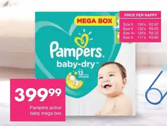 Save Hyper Pampers Active Baby Mega Box offer
