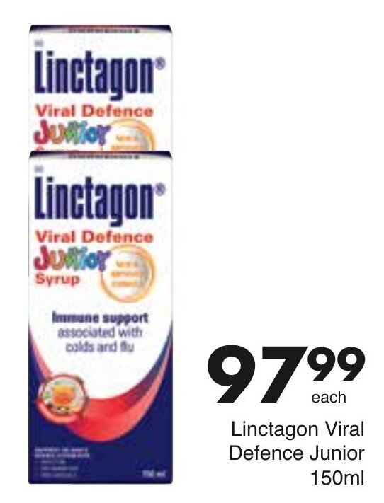 Linctagon Viral Defense Junior 150ml offer at Save Hyper