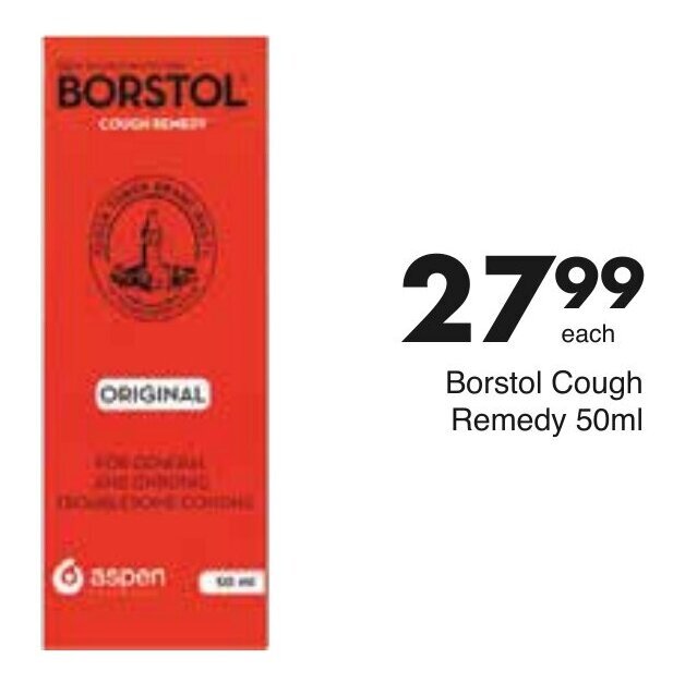 Borstol Cough Remedy 50ml offer at Save Hyper