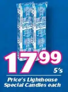 Price's Lighthouse Special Candle 5's