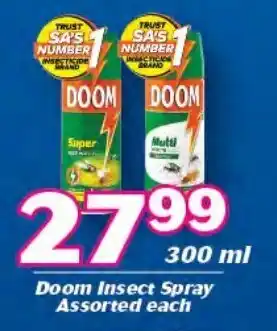 Cambridge Food Doom Insect Spray Asstd 300ml offer