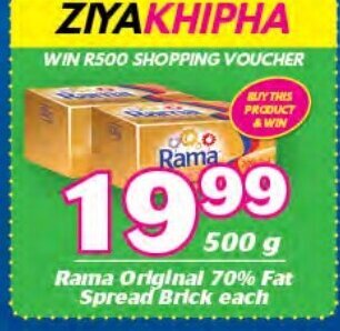 Rama Original 70% Fat Spread Brick 500g