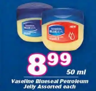Vaseline BlueSeal Petroleum Jelly Asstd 50ml
