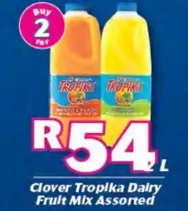 Cambridge Food Clover Tropika Dairy Fruit Mix Assorted 2 Litre offer