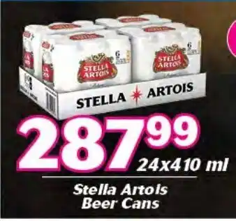 Cambridge Food Stella Artois Beer Cans 24x410ml offer