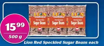 Lion Red Speckled Sugar Beans 500g