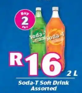 Soda-T Soft Drink Asstd 2L
