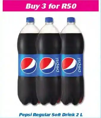 Pepsi Regular Soft Drinks 2L