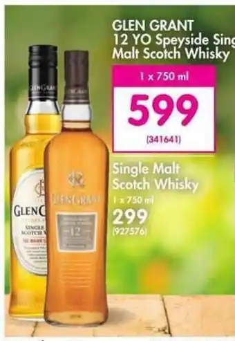 Makro’s liquor Glen Grant 12 YO Speyside Single Malt Scotch Whisky 1 x 750 ml offer