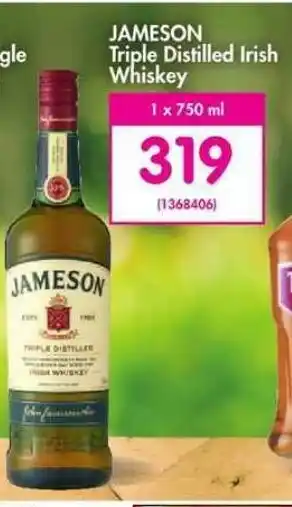 Jameson Triple Distilled Irish Whiskey 750 ml
