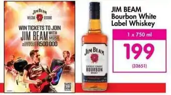 Makro’s liquor Jim Beam Bourbon White Label Whiskey 750 ml offer