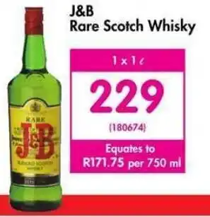 Makro’s liquor J&B Rare Scotch Whisky 1L offer