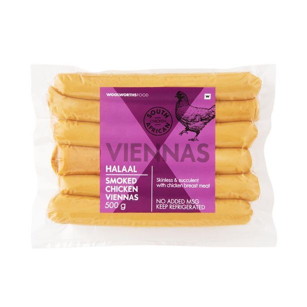 Halaal smoked chicken viennas 500 g offer at Woolworths