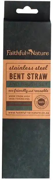 Faithful to nature stainless steel bent straw...
