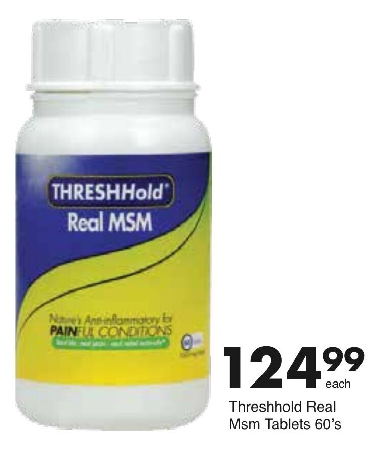 Threshhold Real MSM Tablets 60's offer at Save Hyper