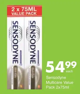 Save Hyper Sensodyne Multicare 2 x 75ml offer