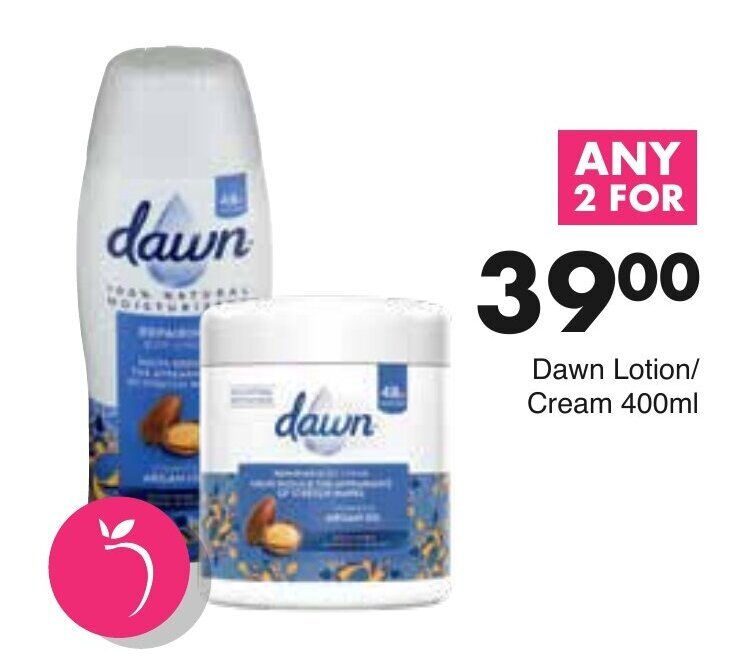 Dawn Lotion/Cream 2 x 400ml offer at Save Hyper