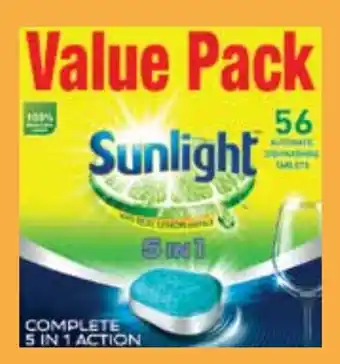 Save Hyper Sunlight Dishwashing 5 in 1 Tablets 56's offer