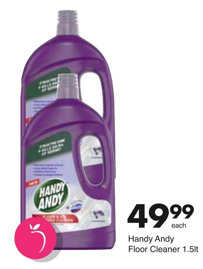 Handy Andy Floor Cleaner 1.5lt offer at Save Hyper