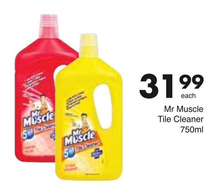 Mr Muscle Tile Cleaner 750ml offer at Save Hyper