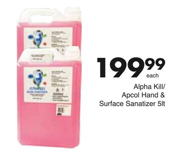 Save Hyper Alpha Kill Hand Sanitizer 5lt offer