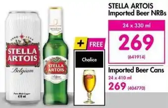 Makro’s liquor Stella Artois Imported Beer NRBs 24 x 330ml offer