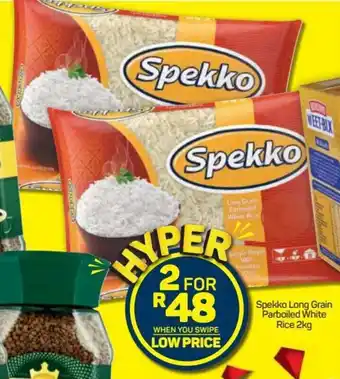 Pick n Pay Hypermarket Spekko Long Grain Parboiled White Rice 2 x 2kg offer