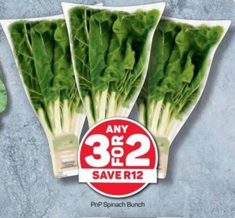 Pick n Pay Hypermarket PnP Spinach Bunch 3s offer