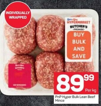 Pick n Pay Hypermarket PnP Hyper Bulk Lean Beef Mince offer