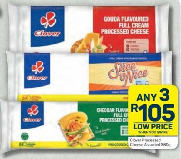 Clover Processed Cheese 3 x 360g offer at Pick n Pay Hypermarket