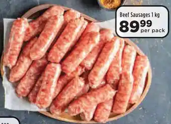 Food Lover's Market Beef Sausages 1 kg offer