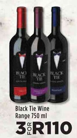 Black Tie Wine Range 750 ml