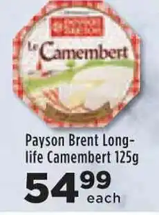 Payson Brent Long-Life Camembert 125g