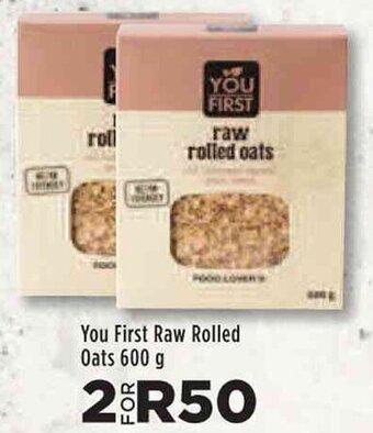 You First Raw Rolled Oats 600g