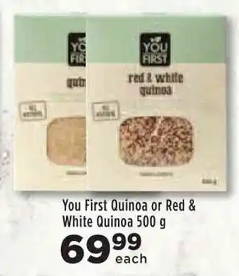 Food Lover's Market You First Quinoa or Red & White Quinoa 500g offer