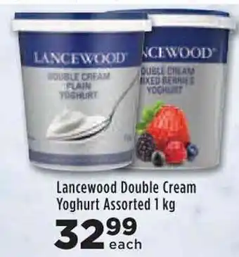 Food Lover's Market Lancwood Double Cream Yoghurt Assorted 1 kg offer