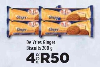 Food Lover's Market De Vries Ginger Biscuits 200g offer