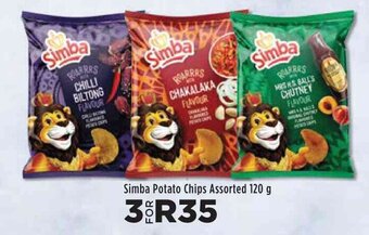 Simba Potato Chips Assorted 120g