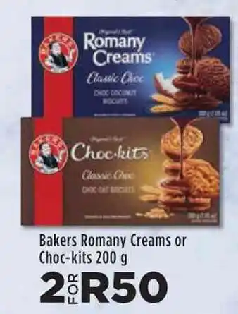 Food Lover's Market Bakers Romany Creams or Choc Kits 200g offer