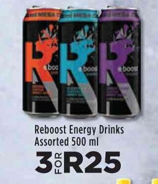 Food Lover's Market Reboost Energy Drinks Assorted 500 ml offer