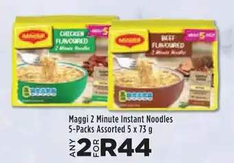 Food Lover's Market Maggi 2 Minute Instant Noodles 5-Pack Assorted 5 x 73g offer